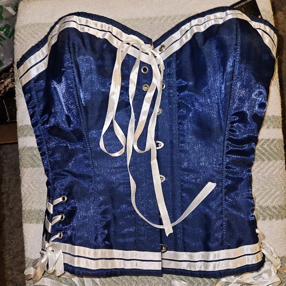 NWT Sailor Corset + FREE! Steel Boned 26" MED - Picture 2 of 16
